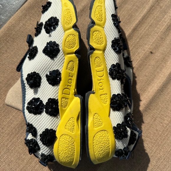 DIOR Christian Dior Fusion White Mesh Embellished Sneakers 38 - Picture 5 of 5